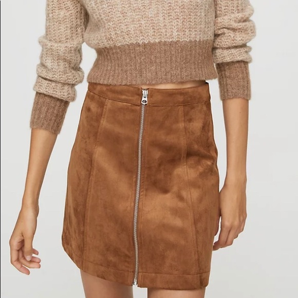 ARITZIA WILFRED SUEDE ZIPPER SKIRT - Picture 7 of 7